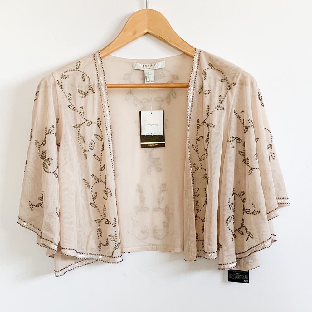 Vintage Blush Beaded Jacket